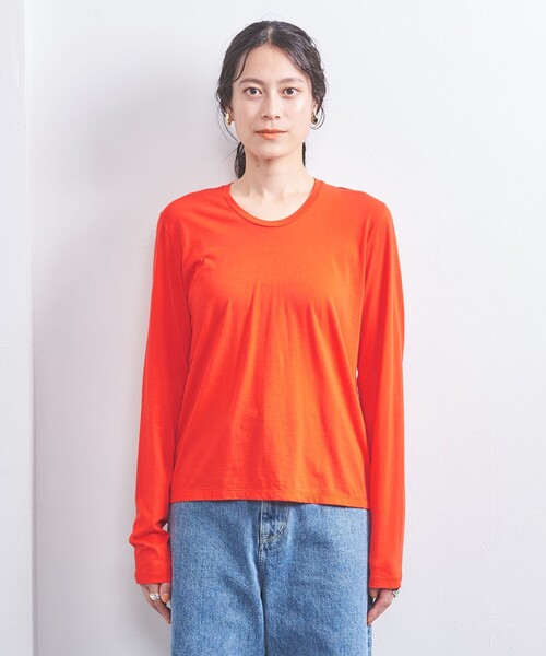 UNITED ARROWS(ユナイテッドアローズ)の「Uネック ロングスリーブ Tシャツ(Tシャツ/カットソー・レディース・ホワイト/ブラック/レッド・FREE)」の5枚目の写真