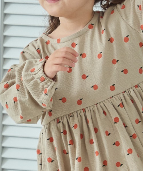 pairmanon(ペアマノン)の「楊柳天竺 総柄 バルーントップス(Tシャツ/カットソー・キッズ・グリーン系その他/ホワイト系その他/ベージュ系その他/ブラック系その他・100/110/120/130/140/150/90)」の14枚目の写真