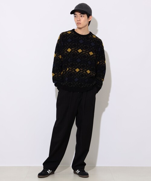 BEAMS HEART(ビームスハート)の「レトロ ジャカード クルーネック ニット(ニット/セーター・メンズ・ブラック/ネイビー/その他・SMALL/MEDIUM/LARGE)」の4枚目の写真