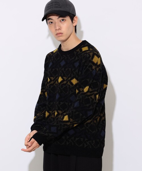 BEAMS HEART(ビームスハート)の「レトロ ジャカード クルーネック ニット(ニット/セーター・メンズ・ブラック/ネイビー/その他・SMALL/MEDIUM/LARGE)」の6枚目の写真