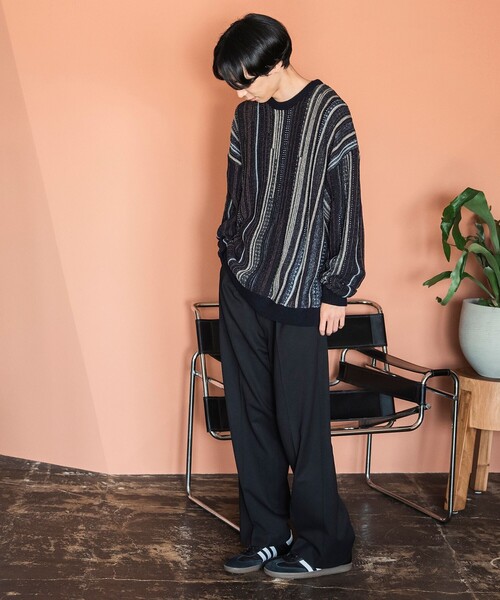 BEAMS HEART(ビームスハート)の「レトロ ジャカード クルーネック ニット(ニット/セーター・メンズ・ブラック/ネイビー/その他・SMALL/MEDIUM/LARGE)」の8枚目の写真