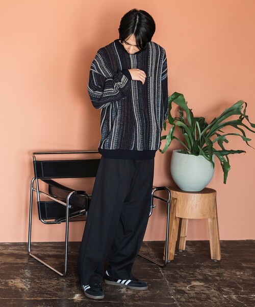 BEAMS HEART(ビームスハート)の「レトロ ジャカード クルーネック ニット(ニット/セーター・メンズ・ブラック/ネイビー/その他・SMALL/MEDIUM/LARGE)」の9枚目の写真