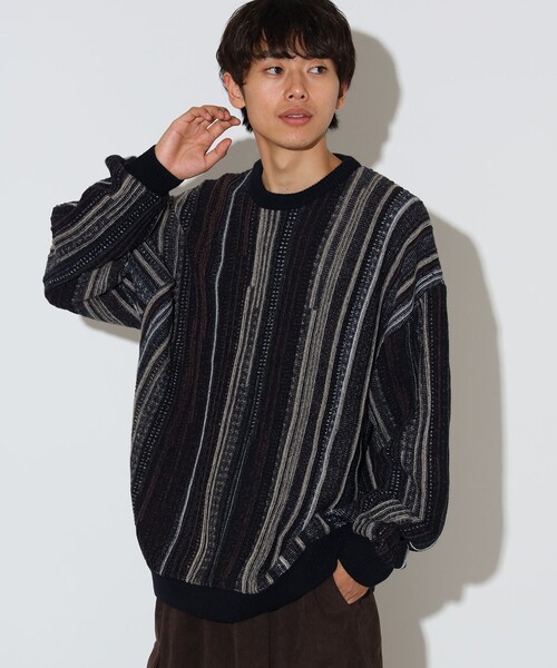 BEAMS HEART(ビームスハート)の「レトロ ジャカード クルーネック ニット(ニット/セーター・メンズ・ブラック/ネイビー/その他・SMALL/MEDIUM/LARGE)」の16枚目の写真