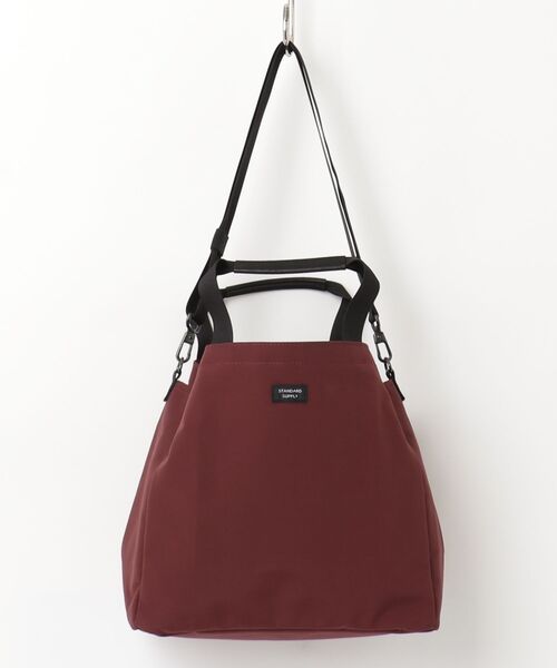 STANDARD SUPPLY(スタンダードサプライ)の「STANDARDSUPPLY/スタンダードサプライ 2WAYフォールドトート 2WAY FOLD TOTE(トートバッグ・メンズ・ブラック/チャコールグレー/グレー/ボルドー・FREE)」の4枚目の写真