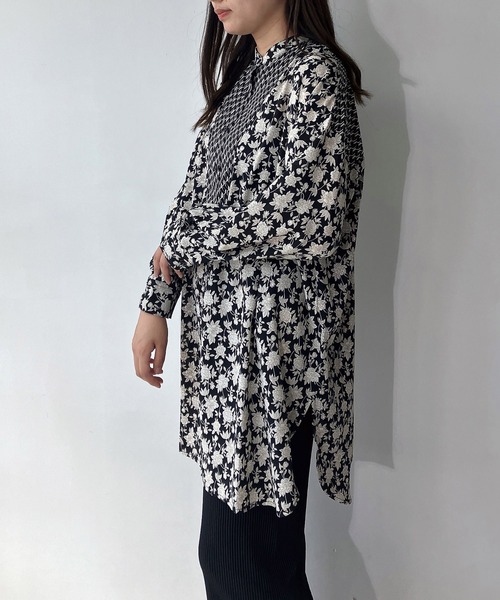 AS KNOW AS plus（アズノゥアズプラス）の「◇切り替えきりりとシャツチュニック（チュニック・レディース・ブラック系その他/ブラック系/アイボリー系/レッド系・FREE）」の5枚目の写真