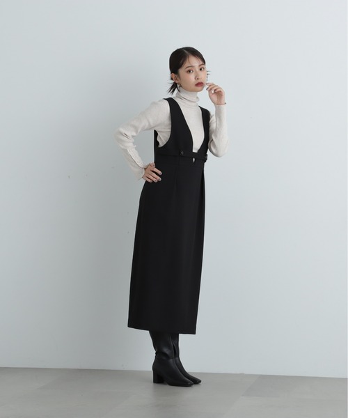 N.（N. Natural Beauty Basic）（エヌエヌナチュラルビューティーベーシック）の「パールボタンタートルネックニット《WEB限定》（ニット/セーター・レディース・ベージュ/ライトグリーン/オフホワイト/グレー・MEDIUM）」の7枚目の写真