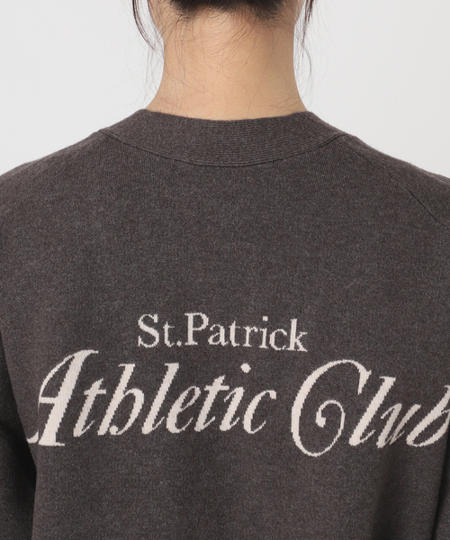 【フレームワーク】カレッジロゴカーディガン ブラウン FRAMeWORK（フレームワーク）の「st.Johns 3rd club 別注