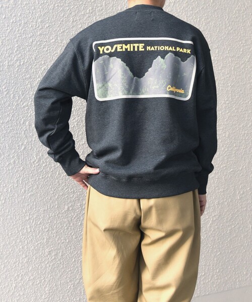 SHIPS any（シップス エニィ）の「【WEB限定】SHIPS any: NATIONAL PARK プリント スウェット 24FW (ユニセックス)◇（スウェット・メンズ・ネイビー/ダークグレー/ブラック/グレー/ナチュラル・SMALL/MEDIUM/LARGE）」の7枚目の写真