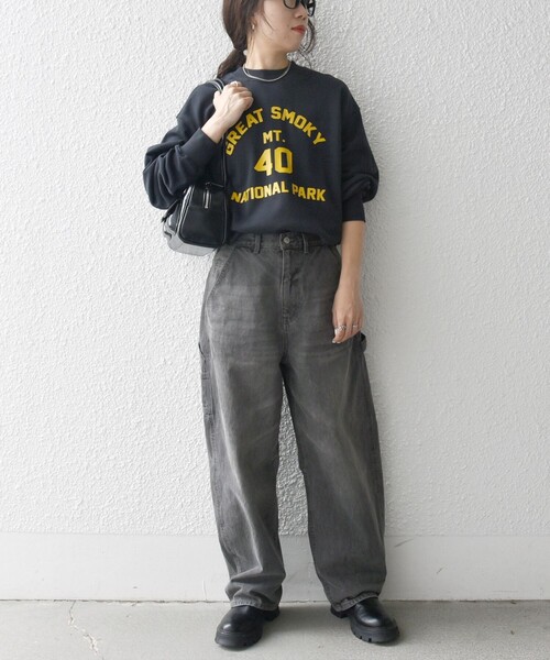 SHIPS any（シップス エニィ）の「【WEB限定】SHIPS any: NATIONAL PARK プリント スウェット 24FW (ユニセックス)◇（スウェット・メンズ・ネイビー/ダークグレー/ブラック/グレー/ナチュラル・SMALL/MEDIUM/LARGE）」の9枚目の写真