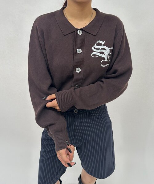 WHO'S WHO gallery(フーズフーギャラリー)の「【SLOPPY/スロッピー】SLOPPY 刺繍カーデ(カーディガン/ボレロ・レディース・ネイビー/ブラウン/オフホワイト/グレー・FREE)」の22枚目の写真