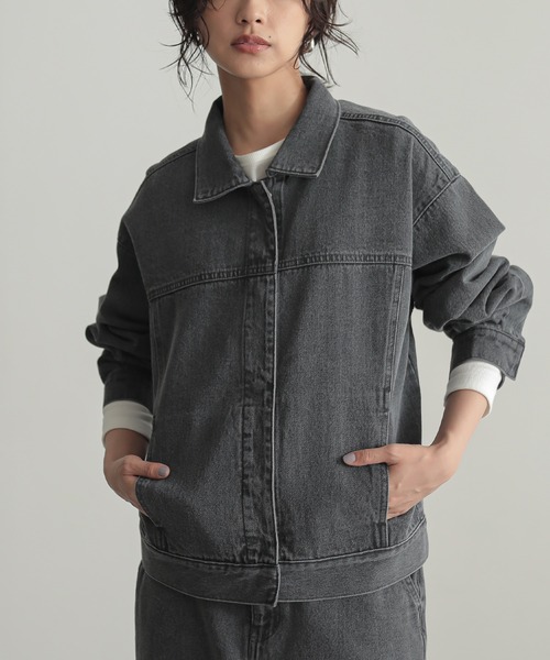 [セットアップ対応]ルーズデニムジャケット【オーガニックコットン】（デニムジャケット）｜for/c（フォーシー）