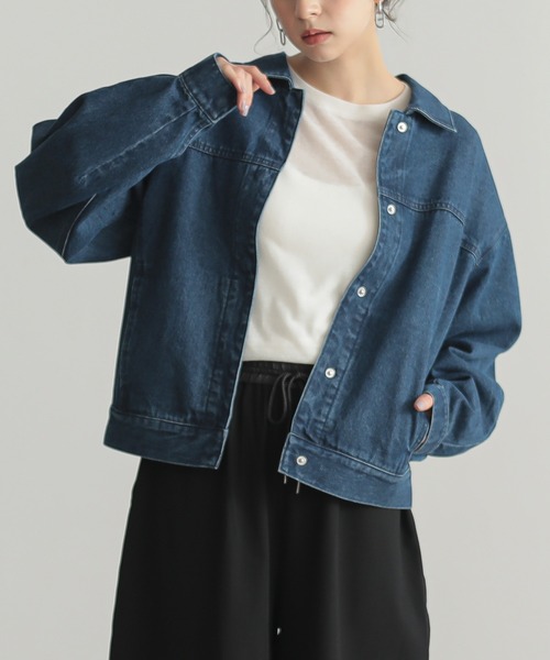 [セットアップ対応]ルーズデニムジャケット【オーガニックコットン】（デニムジャケット）｜for/c（フォーシー）