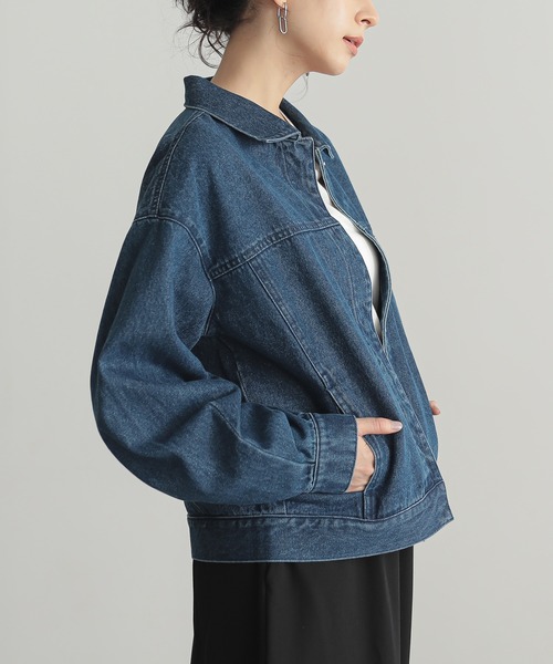 [セットアップ対応]ルーズデニムジャケット【オーガニックコットン】（デニムジャケット）｜for/c（フォーシー）
