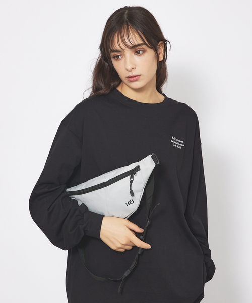 MEI / メイ】ロゴ刺繍-STANDARD MOON SHOULDER/ムーンショルダー