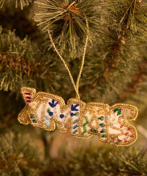 セール】【2024Xmas】クリスマスロゴオーナメント（インテリア雑貨