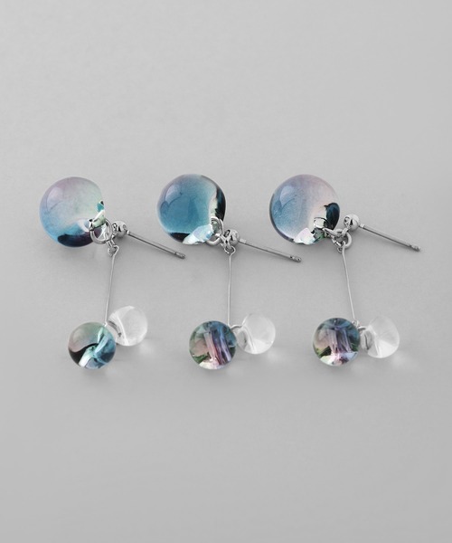 ANEMONE（アネモネ）の「クリアカラースフィアピアス（ピアス（両耳用）・レディース・マルチ/ブルー・FREE）」の5枚目の写真