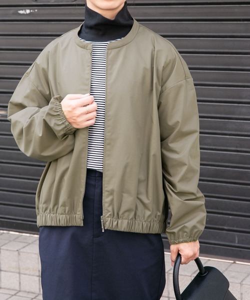 FORK&SPOON（フォークアンドスプーン）の「『WEB/一部店舗限定』FORK&SPOON　レザーライクブルゾン（ブルゾン・レディース・ブラック/ブラウン・1）」の2枚目の写真