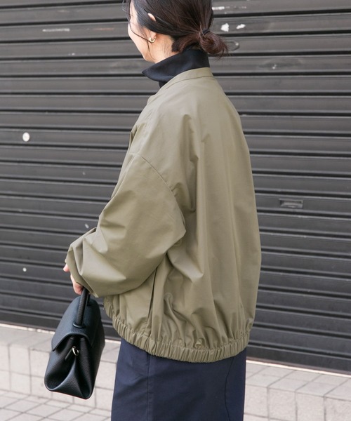 FORK&SPOON（フォークアンドスプーン）の「『WEB/一部店舗限定』FORK&SPOON　レザーライクブルゾン（ブルゾン・レディース・ブラック/ブラウン・1）」の8枚目の写真