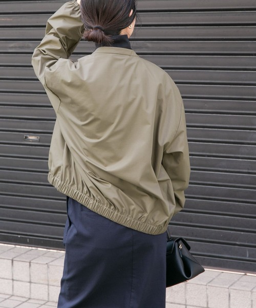 FORK&SPOON（フォークアンドスプーン）の「『WEB/一部店舗限定』FORK&SPOON　レザーライクブルゾン（ブルゾン・レディース・ブラック/ブラウン・1）」の9枚目の写真