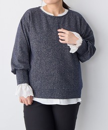 anyfee（エニフィー）の「【anyfee】ラメミックスプルオーバー《大きいサイズ/プラスサイズ》（パーカー）」