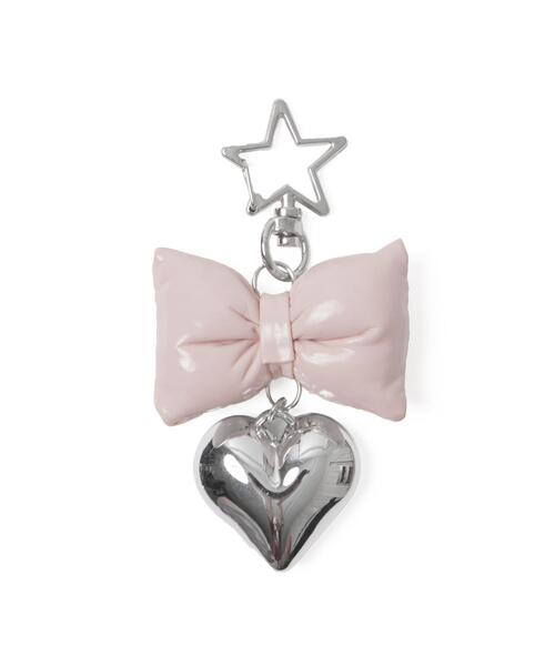 WEGO（ウィゴー）の「WEGO/クッションリボンハートキーホルダー（キーホルダー・レディース・ピンク/ブルー/シルバー/ブラック・FREE）」の7枚目の写真