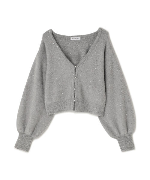 カーディガン スパンコールショートカーディガン レディース N.Natural Beauty Basic カーディガン スパンコールショート
