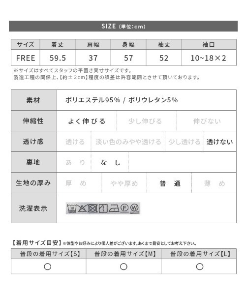 reca(レカ)の「ベルスリーブプルオーバー(Tシャツ/カットソー・レディース・ブラック/モカ/ネイビー・FREE)」の11枚目の写真
