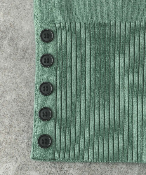 セール】メルティ袖ボタンスタンドプルオーバー/139318（ニット