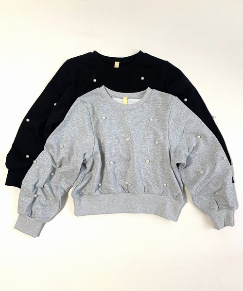 Q（キュー）の「ドットパール スウェット（スウェット・レディース・ブラック/ライトグレー・MEDIUM）」の14枚目の写真