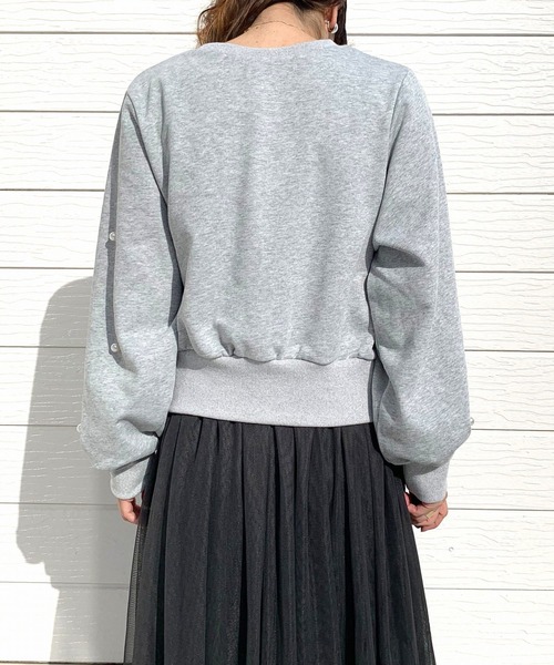 Q（キュー）の「ドットパール スウェット（スウェット・レディース・ブラック/ライトグレー・MEDIUM）」の20枚目の写真