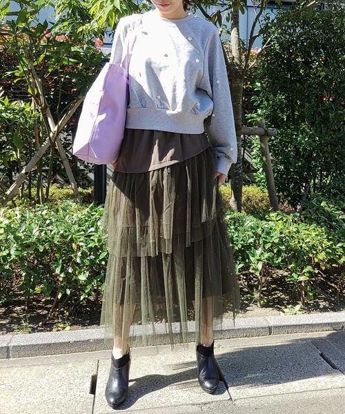 Q（キュー）の「ドットパール スウェット（スウェット・レディース・ブラック/ライトグレー・MEDIUM）」の21枚目の写真