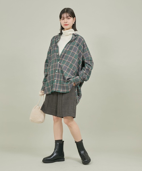 BEVERLY HILLS POLO CLUB（ビバリーヒルズポロクラブ）の「【BEVERLY HILLS POLO CLUB/ビバリーヒルズポロクラブ】チェックルーズシャツ（シャツ/ブラウス・レディース・イエロー系その他/グリーン系その他/ブルー系その他・38）」の6枚目の写真