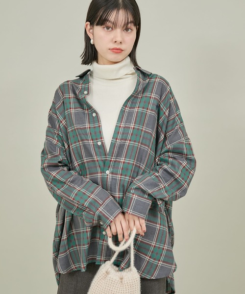 BEVERLY HILLS POLO CLUB（ビバリーヒルズポロクラブ）の「【BEVERLY HILLS POLO CLUB/ビバリーヒルズポロクラブ】チェックルーズシャツ（シャツ/ブラウス・レディース・イエロー系その他/グリーン系その他/ブルー系その他・38）」の7枚目の写真