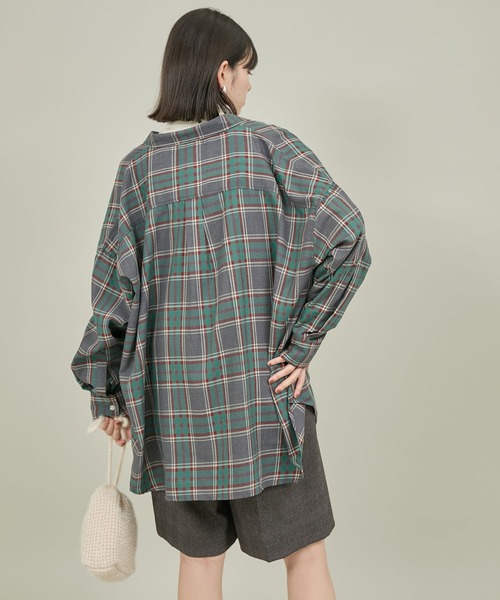 BEVERLY HILLS POLO CLUB（ビバリーヒルズポロクラブ）の「【BEVERLY HILLS POLO CLUB/ビバリーヒルズポロクラブ】チェックルーズシャツ（シャツ/ブラウス・レディース・イエロー系その他/グリーン系その他/ブルー系その他・38）」の8枚目の写真