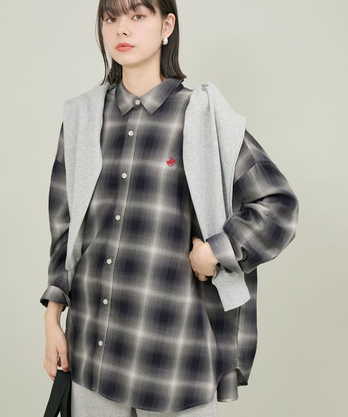 BEVERLY HILLS POLO CLUB（ビバリーヒルズポロクラブ）の「【BEVERLY HILLS POLO CLUB/ビバリーヒルズポロクラブ】チェックルーズシャツ（シャツ/ブラウス・レディース・イエロー系その他/グリーン系その他/ブルー系その他・38）」の14枚目の写真