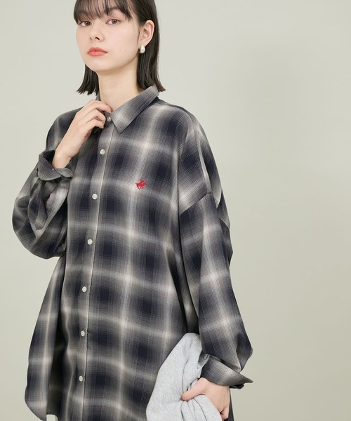 BEVERLY HILLS POLO CLUB（ビバリーヒルズポロクラブ）の「【BEVERLY HILLS POLO CLUB/ビバリーヒルズポロクラブ】チェックルーズシャツ（シャツ/ブラウス・レディース・イエロー系その他/グリーン系その他/ブルー系その他・38）」の15枚目の写真