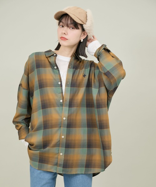 BEVERLY HILLS POLO CLUB（ビバリーヒルズポロクラブ）の「【BEVERLY HILLS POLO CLUB/ビバリーヒルズポロクラブ】チェックルーズシャツ（シャツ/ブラウス・レディース・イエロー系その他/グリーン系その他/ブルー系その他・38）」の20枚目の写真