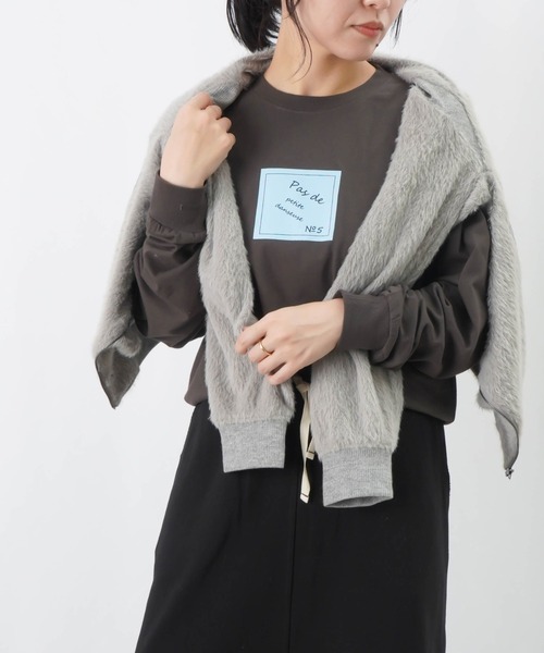 LUCA/LADY LUCK LUCA(ルカ/レディラックルカ)の「LC/LLL ボックスプリントロンT(Tシャツ/カットソー・レディース・グレー/オフホワイト/オレンジ/チャコールグレー・FREE)」の17枚目の写真