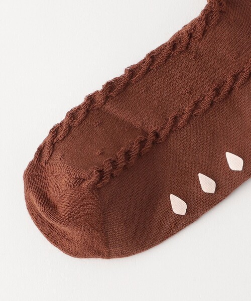 green label relaxing（グリーンレーベルリラクシング）の「GLR フロート アミタイツ / キッズ  100cm-140cm（タイツ/ストッキング・キッズ・グレー/ナチュラル/ダークブラウン/ブラウン・M(110-130cm)/L(120-140cm)/S(100-110cm)）」の6枚目の写真