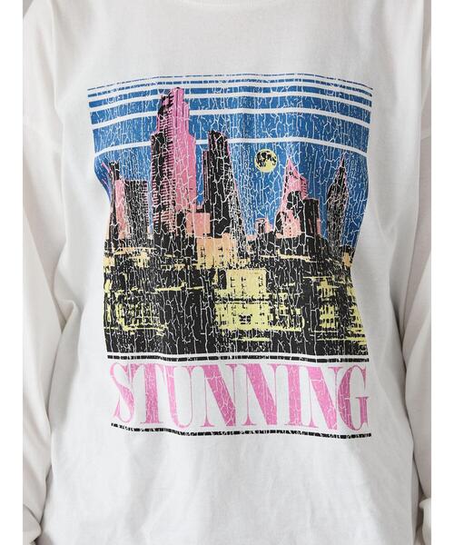 ehka sopo（エヘカソポ）の「ヴィンテージ風プリントロンT（Tシャツ/カットソー・レディース・チャコールグレー/ブルー/オフホワイト・F）」の22枚目の写真