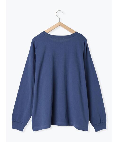 ehka sopo（エヘカソポ）の「ヴィンテージ風プリントロンT（Tシャツ/カットソー・レディース・チャコールグレー/ブルー/オフホワイト・F）」の15枚目の写真