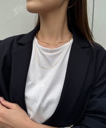 2setメタルレイヤードネックカフ&ネックレス/チョーカー