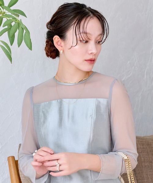 Phoebe（フィービィー）の「2setメタルレイヤードネックカフ&ネックレス/チョーカー（チョーカー・レディース・シルバー/イエローゴールド・FREE）」の8枚目の写真