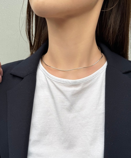 Phoebe（フィービィー）の「2setメタルレイヤードネックカフ&ネックレス/チョーカー（チョーカー・レディース・シルバー/イエローゴールド・FREE）」の22枚目の写真