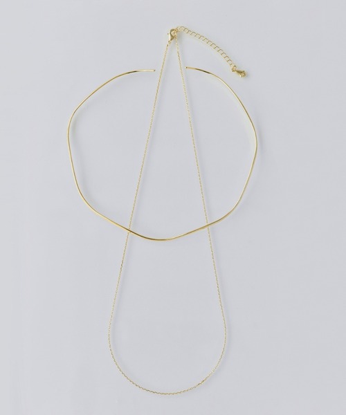 Phoebe（フィービィー）の「2setメタルレイヤードネックカフ&ネックレス/チョーカー（チョーカー・レディース・シルバー/イエローゴールド・FREE）」の19枚目の写真