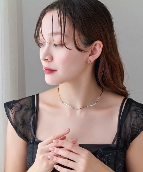 Phoebe（フィービィー）の「2setメタルレイヤードネックカフ&ネックレス/チョーカー（チョーカー・レディース・シルバー/イエローゴールド・FREE）」の20枚目の写真