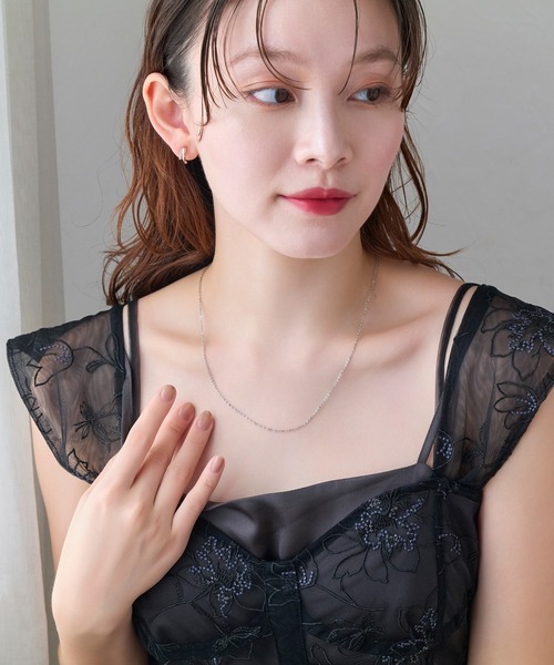 Phoebe（フィービィー）の「2setメタルレイヤードネックカフ&ネックレス/チョーカー（チョーカー・レディース・シルバー/イエローゴールド・FREE）」の21枚目の写真