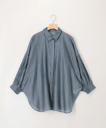 《新色追加》シアーサテンドルマンスリーブシャツ