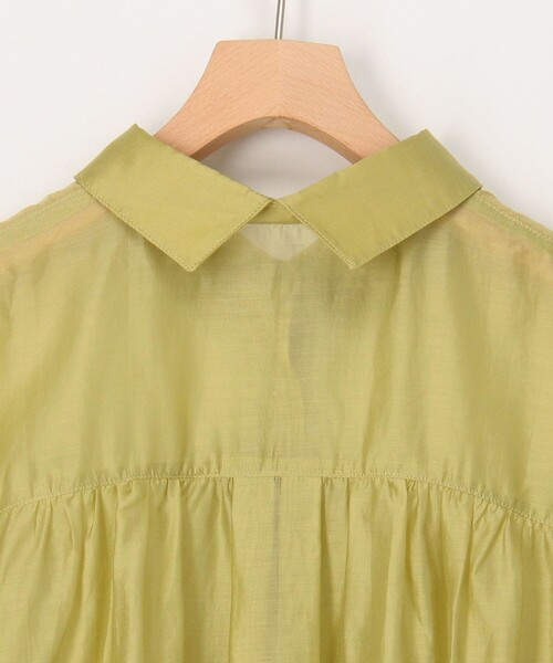 MICO COULIER（ミコクリエ）の「《新色追加》シアーサテンドルマンスリーブシャツ（シャツ/ブラウス・レディース・チャコールグレー/ベージュ/マスタード/ピンク/ブラウン・38）」の8枚目の写真