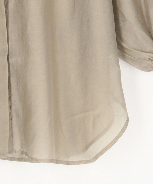 MICO COULIER（ミコクリエ）の「《新色追加》シアーサテンドルマンスリーブシャツ（シャツ/ブラウス・レディース・チャコールグレー/ベージュ/マスタード/ピンク/ブラウン・38）」の15枚目の写真